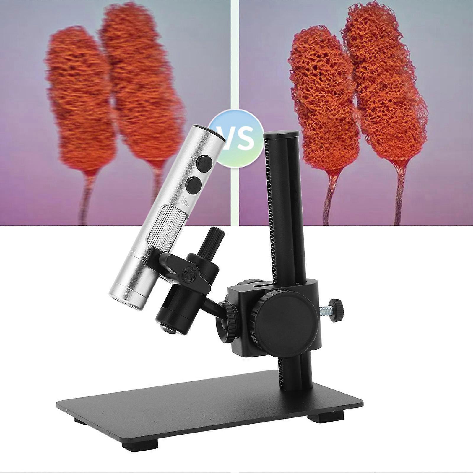 Digital Microscope 360 Degree Adjustable 12MP USB Handheld Camera with 1500X Magnification Lens and Ring Light 