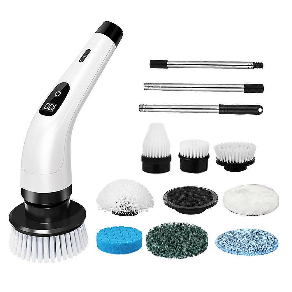 Rechargeable Scrubber Brush Electric For Outdoor Spaces Home Cleaning Tools With Lithium Battery Type-C 1 Set