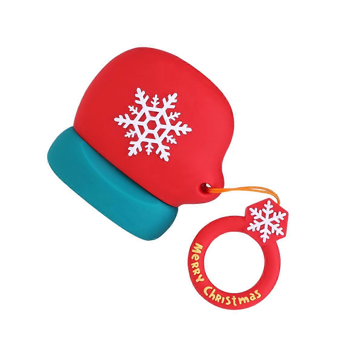 Earbuds Cover Cartoon Design Headset Protective Accessory Compatible With Airpods Dirt Resistant Snowflake 6x6x2.3cm 1Pcs