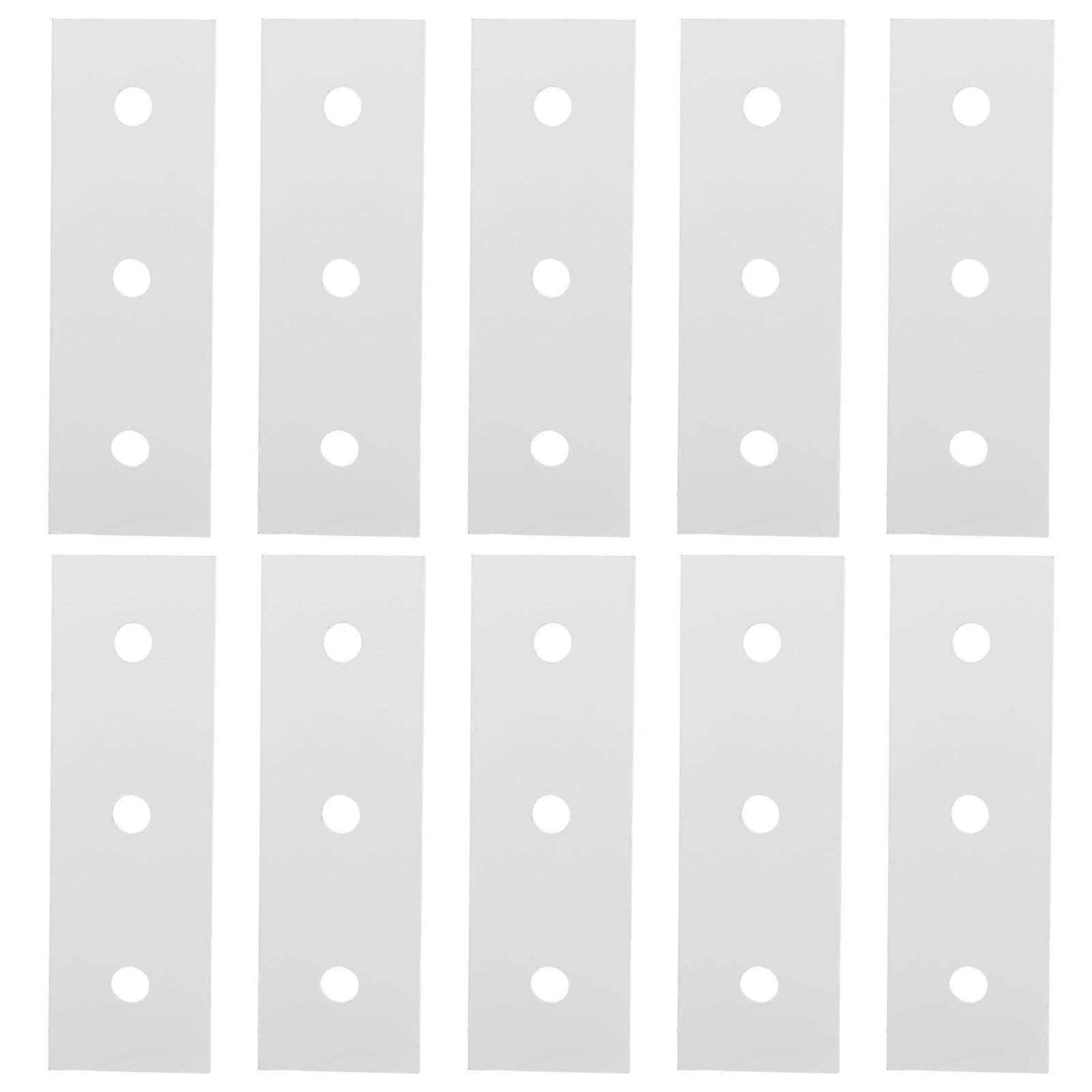 10pcs Aluminum Flat Connecting Joining Plate Flat Straight Mending Joining Plates4040‑3 Hole
