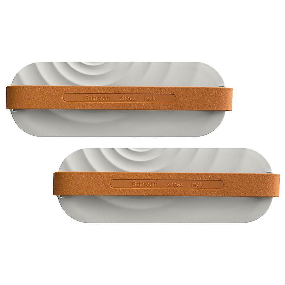 Worgeous 2 Pcs Multi Function Shoe Rack with Wave Pattern 27 5*9 5 Cm Grey