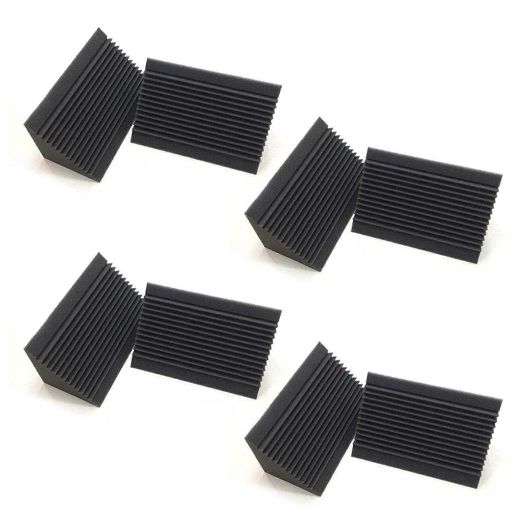 24 PCS Acoustic Foam Charcoal/Black Bass Trap Sound Absorption Studio Soundproofing Corner Wall 12 x