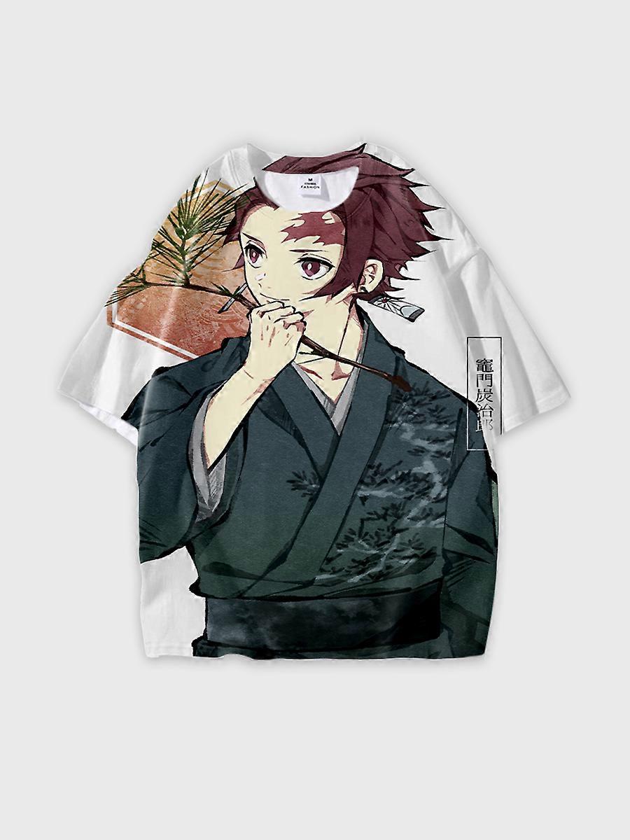 T-shirt round neck Character Pattern loose short sleeve P503