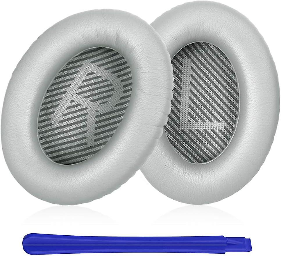 Replacement Ear Pads for Bose QuietComfort QC 2 15 25 35 AE2 AE2i AE2w SoundTrue SoundLink Silver