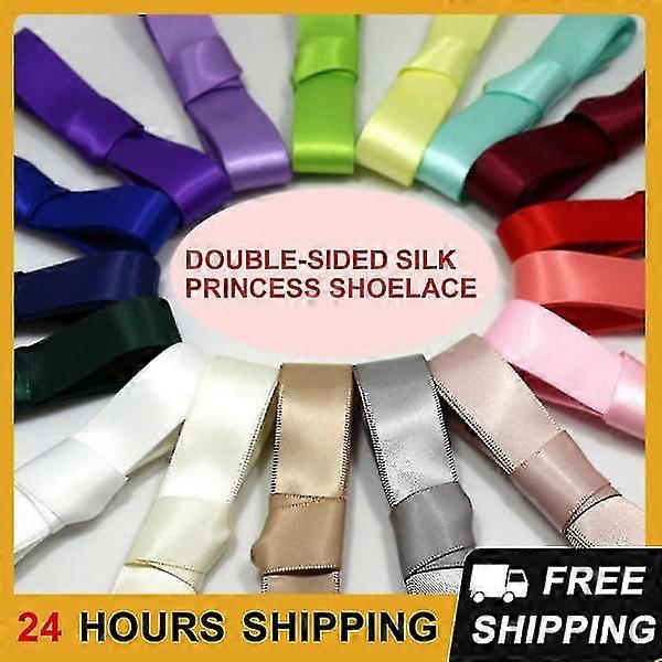 Paire 80/100/120/140cm Cordons de soie Double face Plats en soie Cordons de satin Casual
