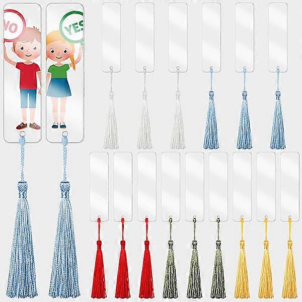 30pcs blank acrylic bookmarks DIY unfinished rectangular blank