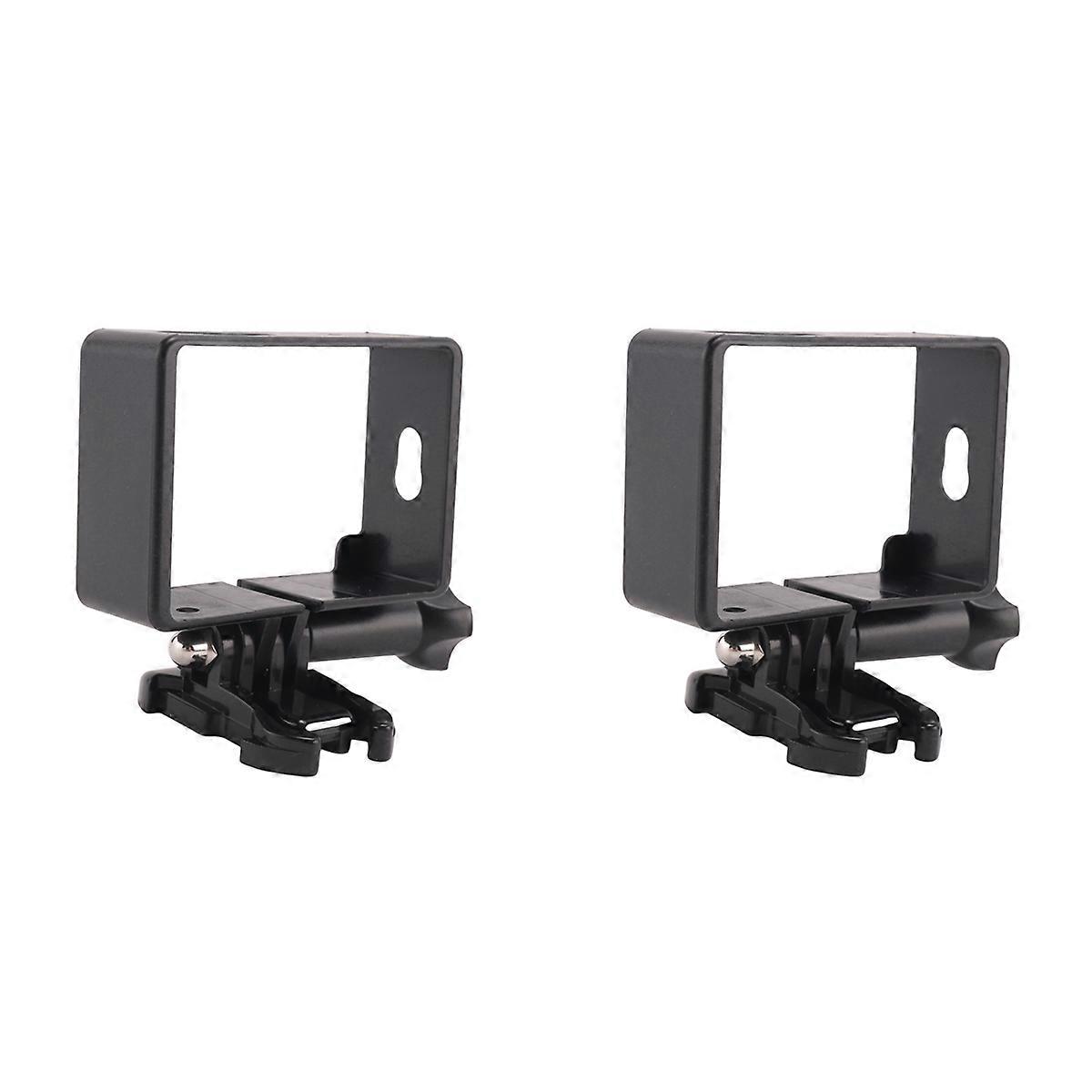 2X Protective Housing Side Border Frame Case for Action Sport Camera Accessories Black