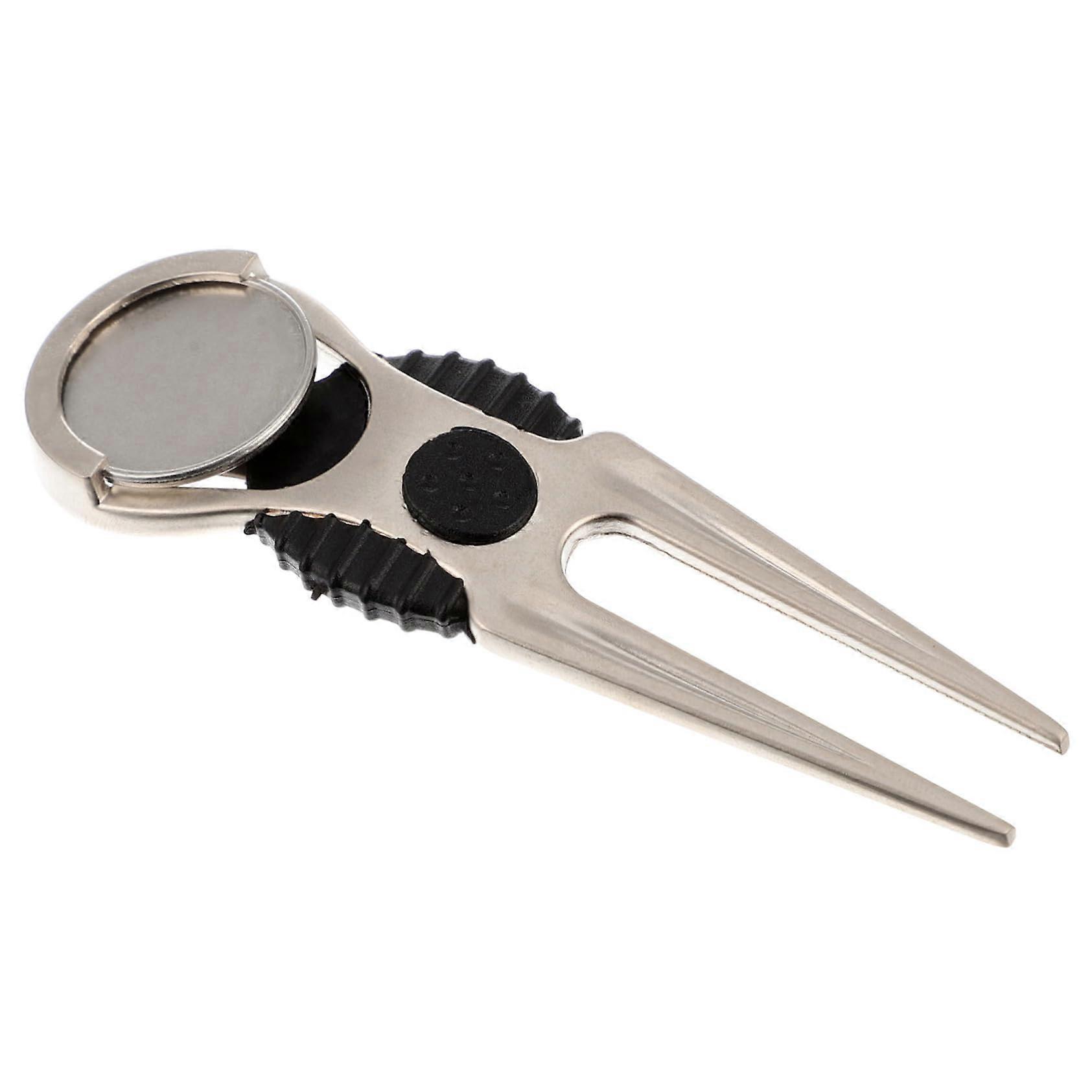 2 STK ゴルフ グリーン ディボット ツール、金属、手作り、亜鉛合金、9.4x2.8cm、3 個