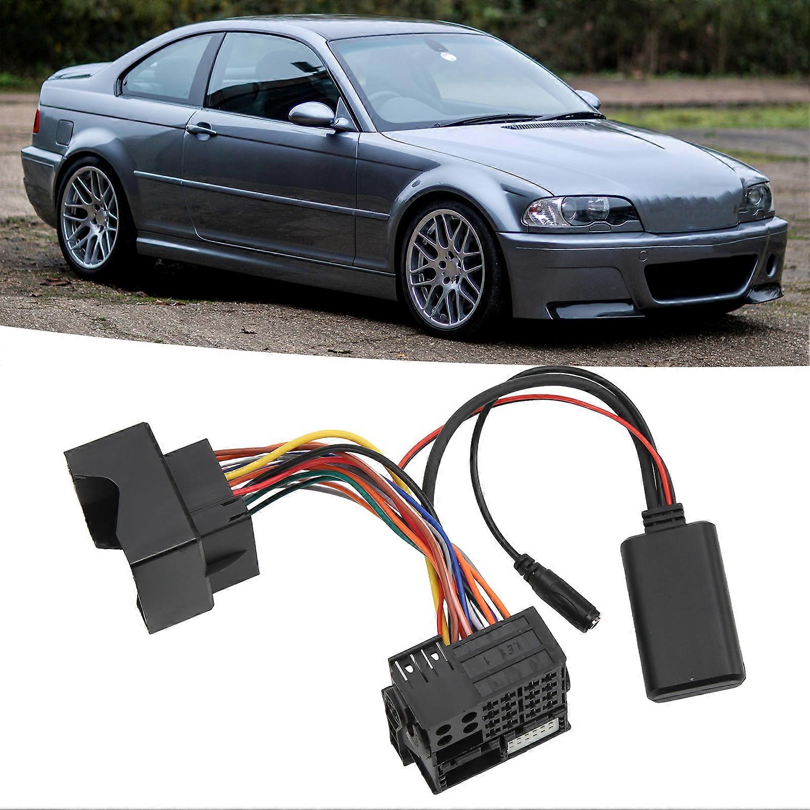 Car Wireless Audio AUX Input Cable Adapter Bluetooth 5.0 with Microphone Replacement for E46 320i 320ci