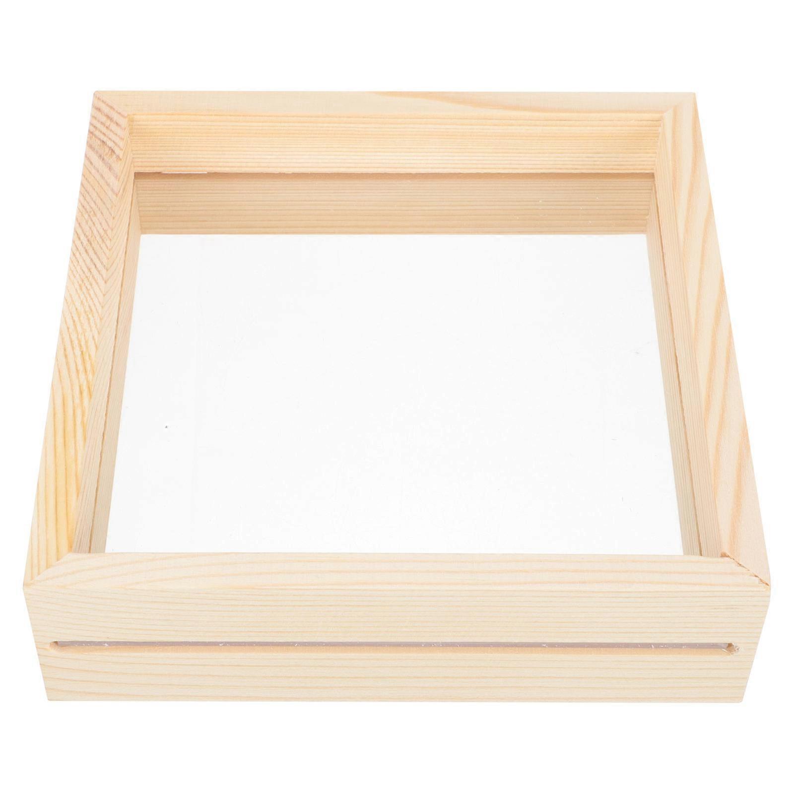 Light Yellow Dried Flower Specimen Frame for Decor Compact Plastic Photo Display Frame 7.5 x 9.5 Inches