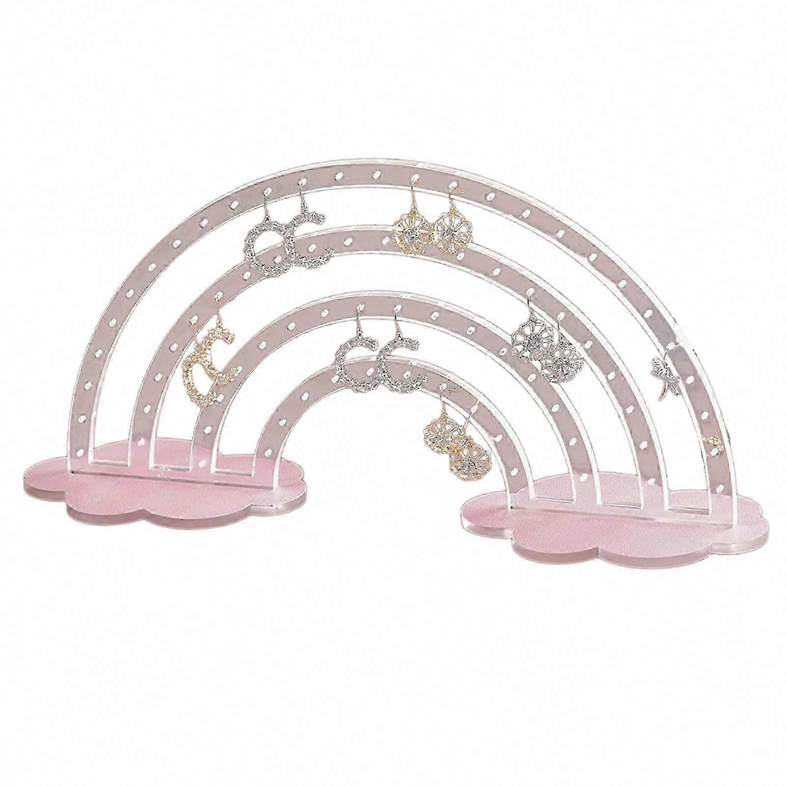 Convenient Rainbow Cloud Earring Storage Shelves Convenient Earring Display Storage Rack for Retailers and Designers White