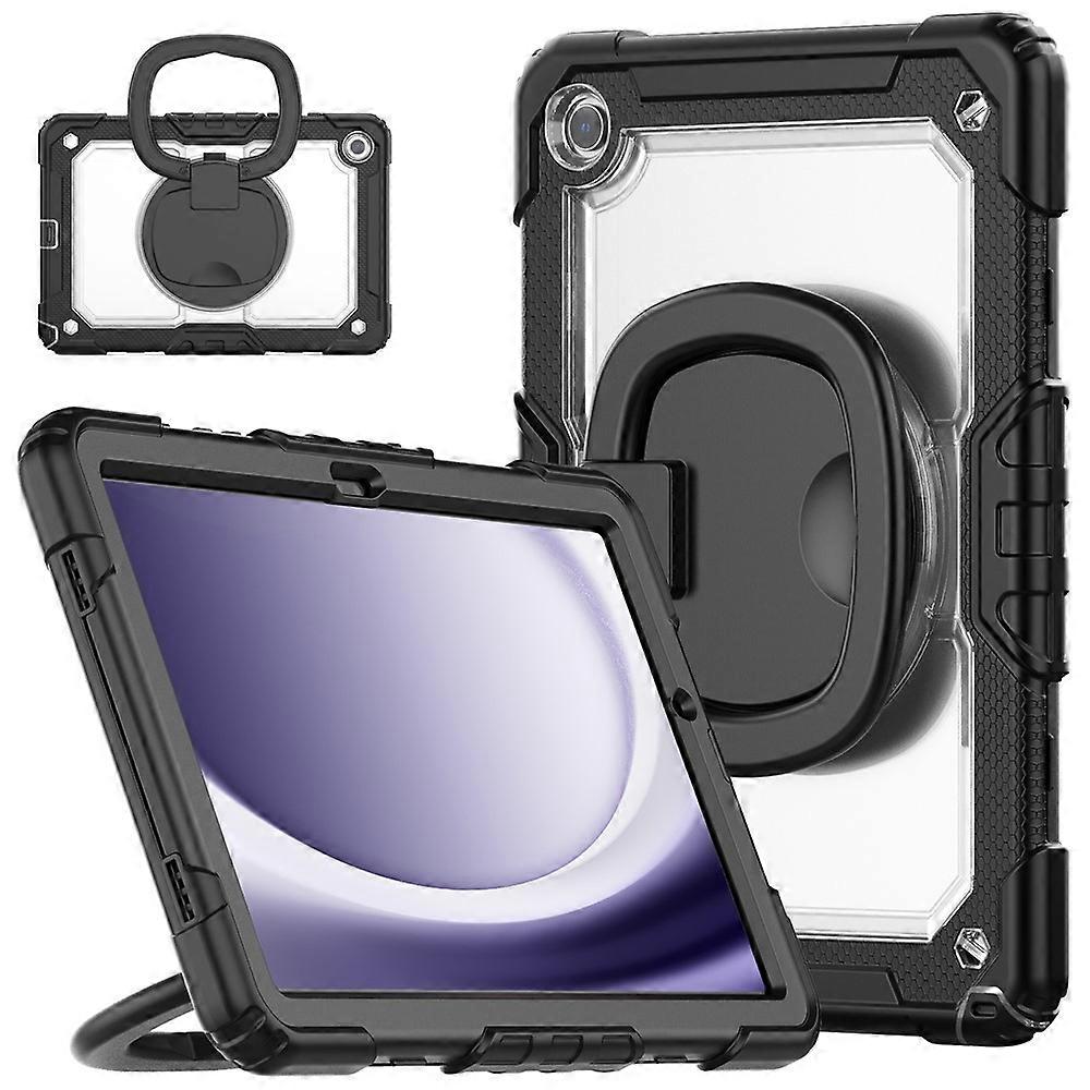 Compatible For Samsung Galaxy Tab A9+ SM-X210 / X216 / X218 Case Ring Kickstand PC + Silicone Shockproof Tablet Cover