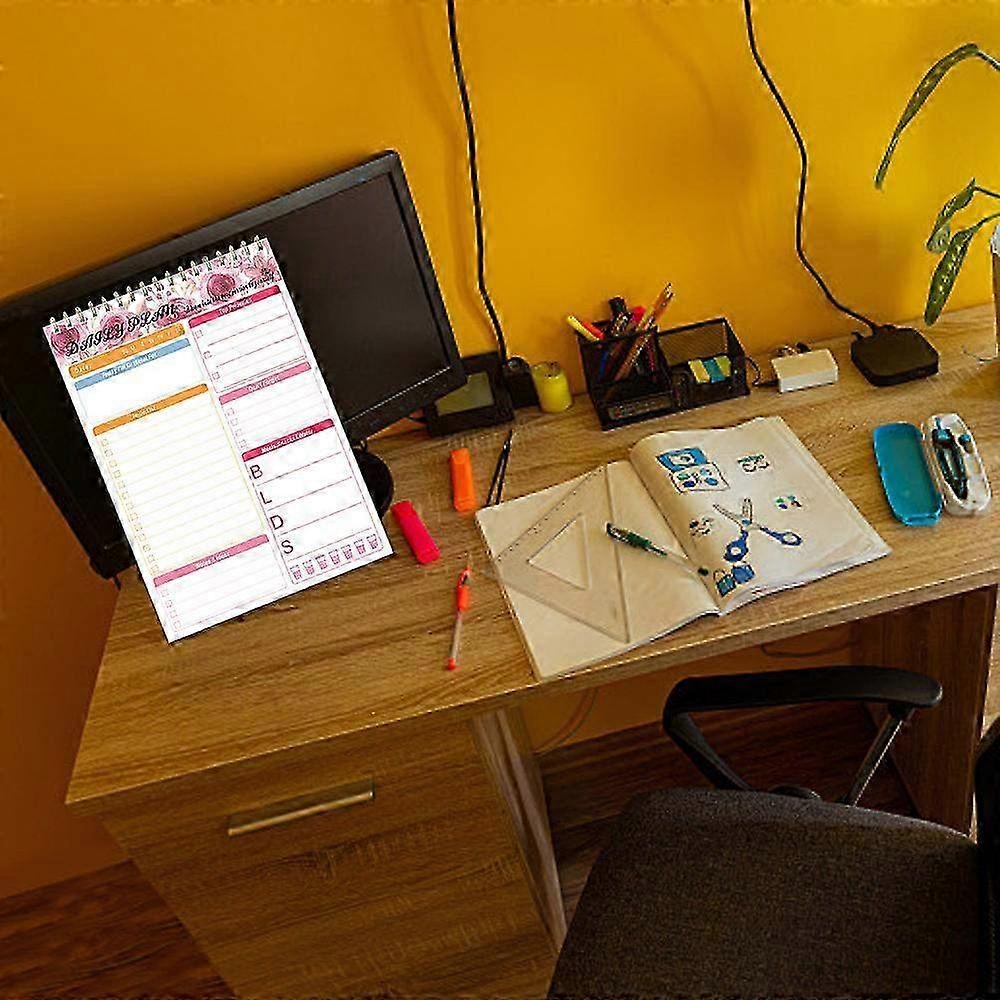 Tearable Weekly Planner with English Schedule & Itinerary Punch Book - 1 Piece Organizing Tool for Effective Time Management