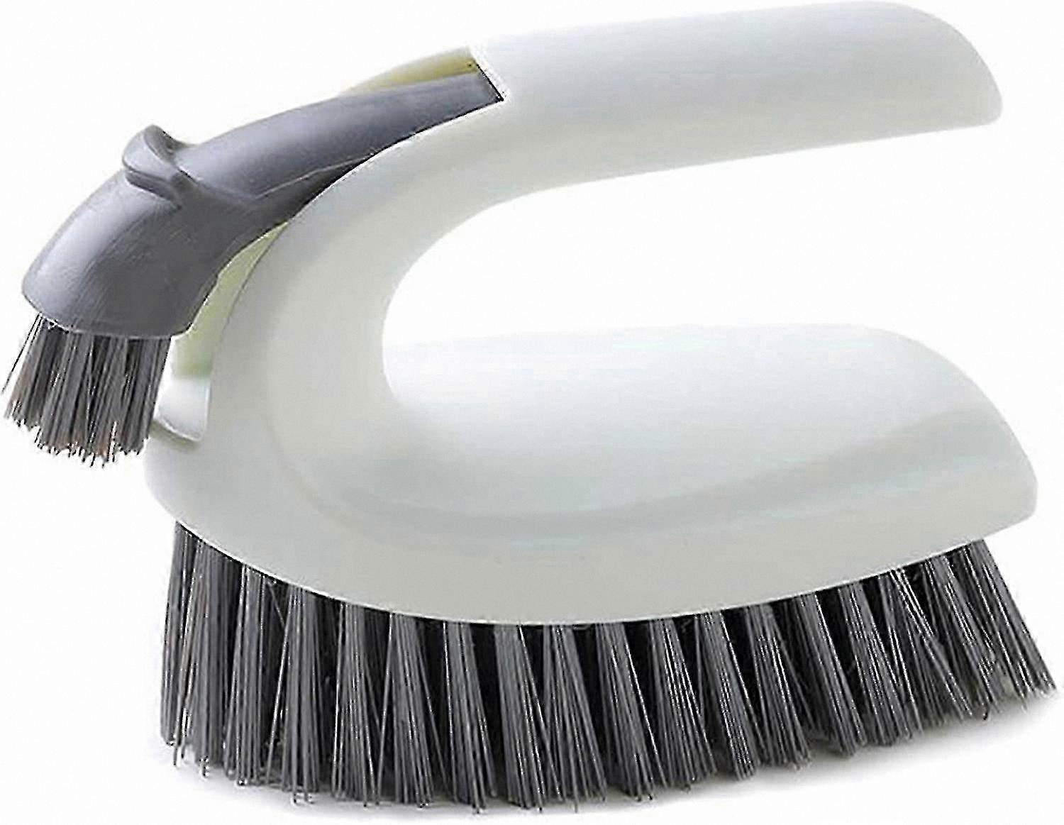 Dual-Function Cleaning Brush with Extendable Handle for Kitchen and Bathroom Use