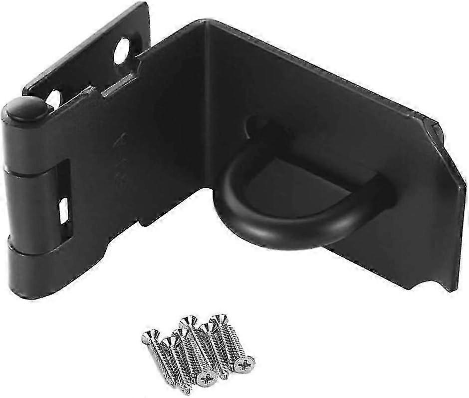 Door Hasp Latch 90 Degree, Stainless Steel Right Angle Padlock Hasp Locking Latch Security Door Clasp Hasp Lock Latch For Push/sliding/barn Door
