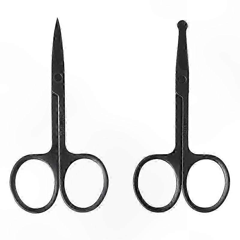 2-Piece Scissors Kit with Pointed and Rounded Tips for Crafting and Makeup Applications