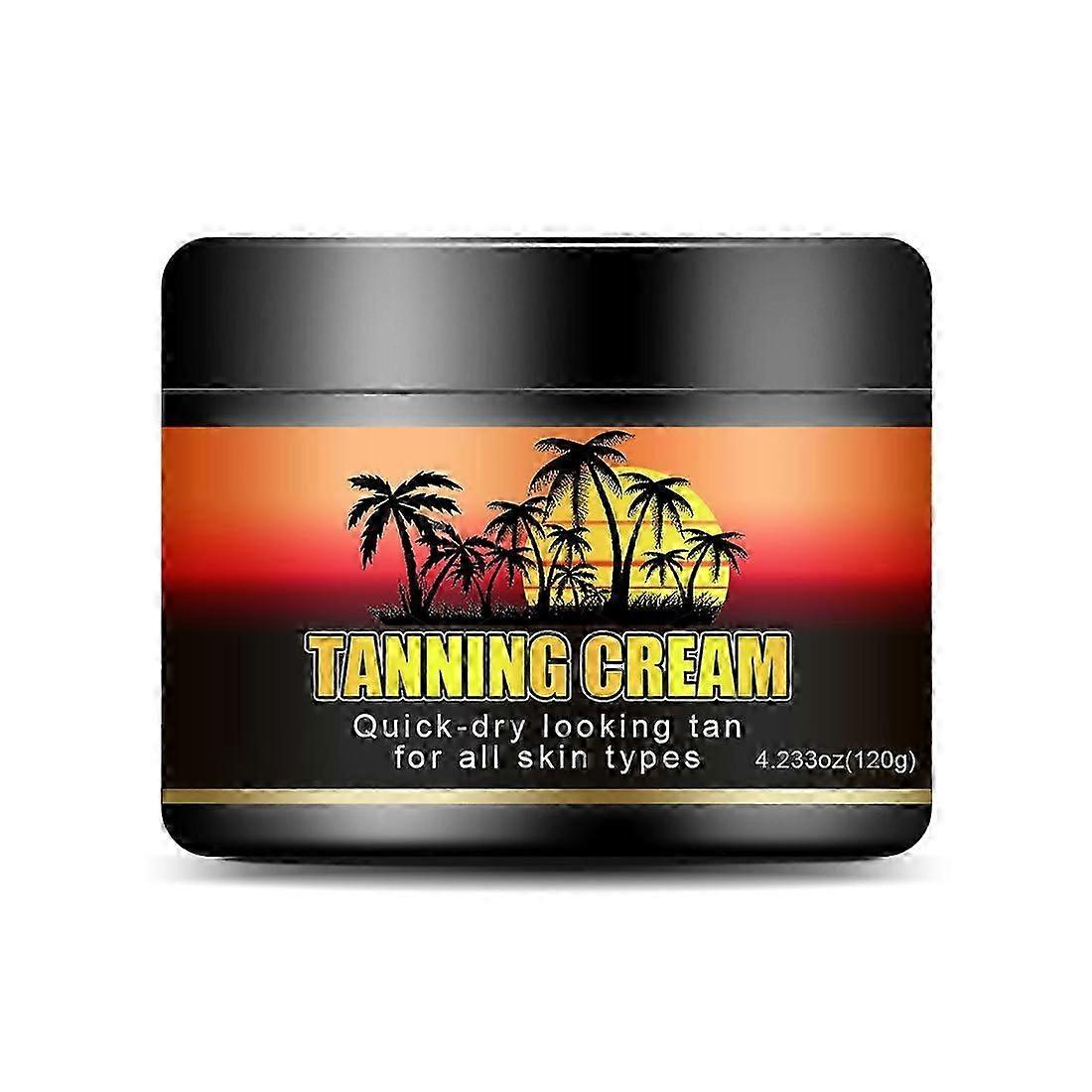 セルフタンニングクリーム - ナチュラルな見た目のグローのためのインテンシブセルフタンナー - サンベッドと屋外の太陽のためのアクセラレータタンニングクリーム - ブラウンタンニングジェルクリーム Br