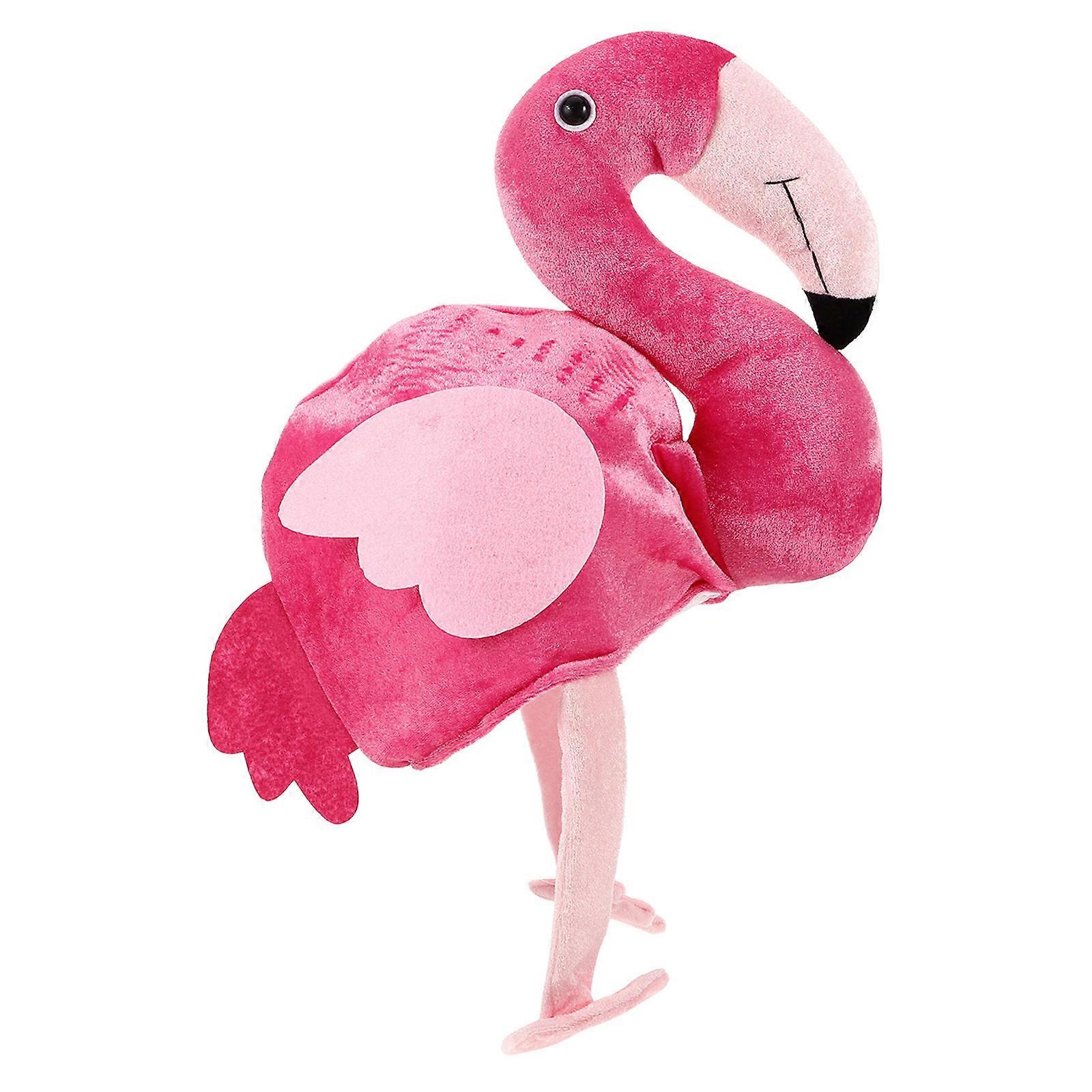 Plush Flamingo Hat Soft Comfortable Cartoon Animal Cap for Party Carnival Cosplay Prank Photo Props