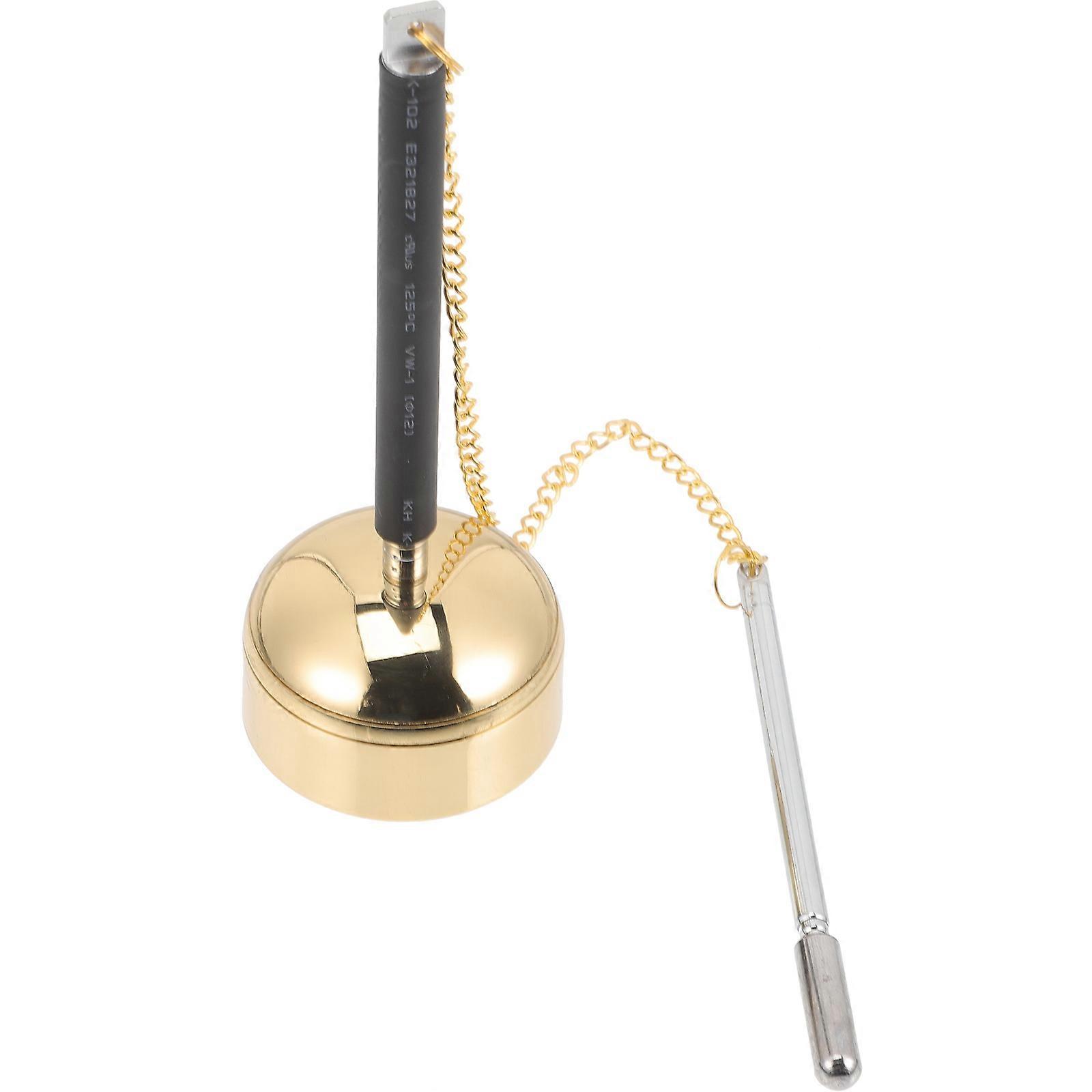 Golden Brass Buddhist Musical Instrument Yin Qing for Temple Use, Durable and Sound, 2.5 Inches