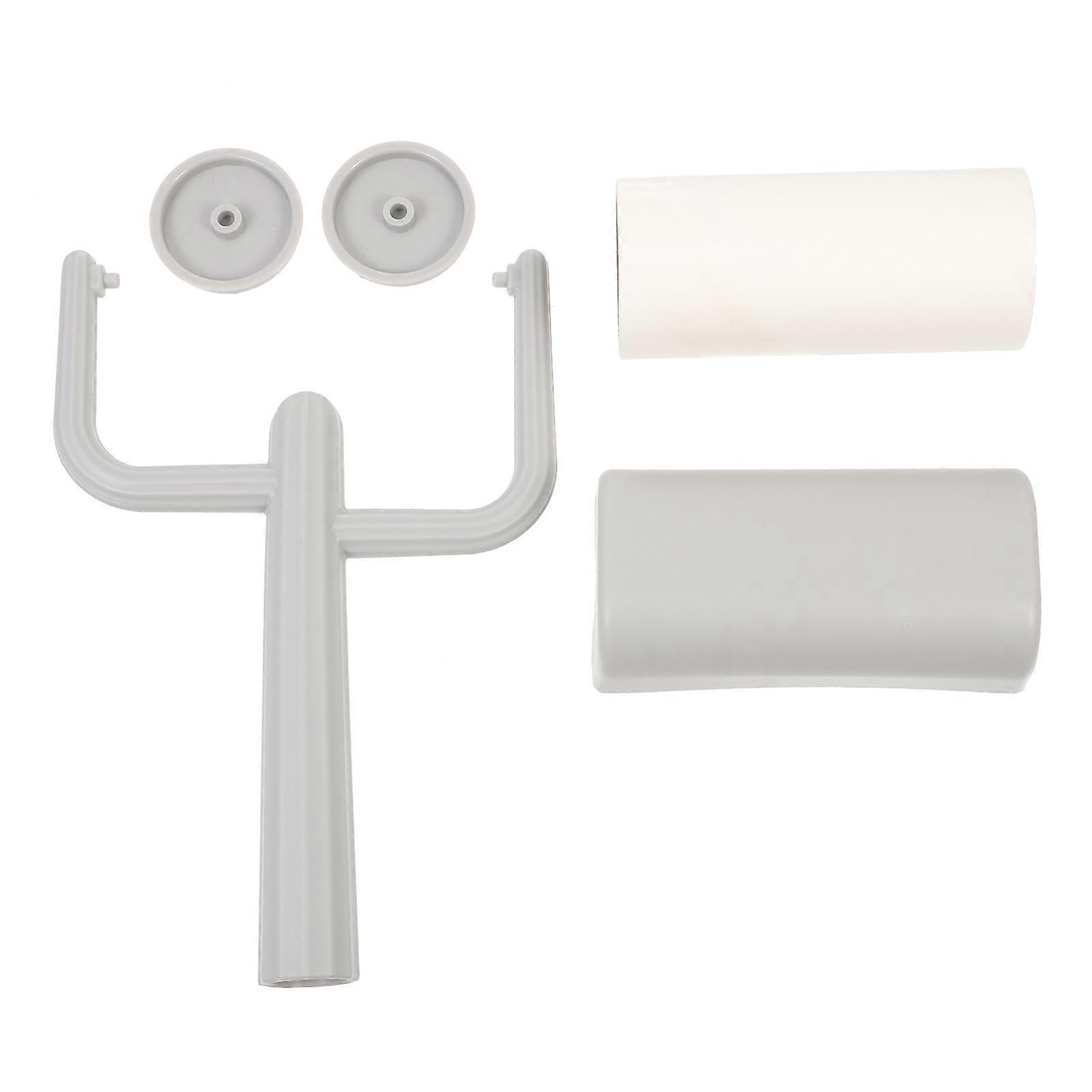 Grey Plastic Lint Roller for Home Use Removes Pet and Fluff Efficiently 3.5 Inches
