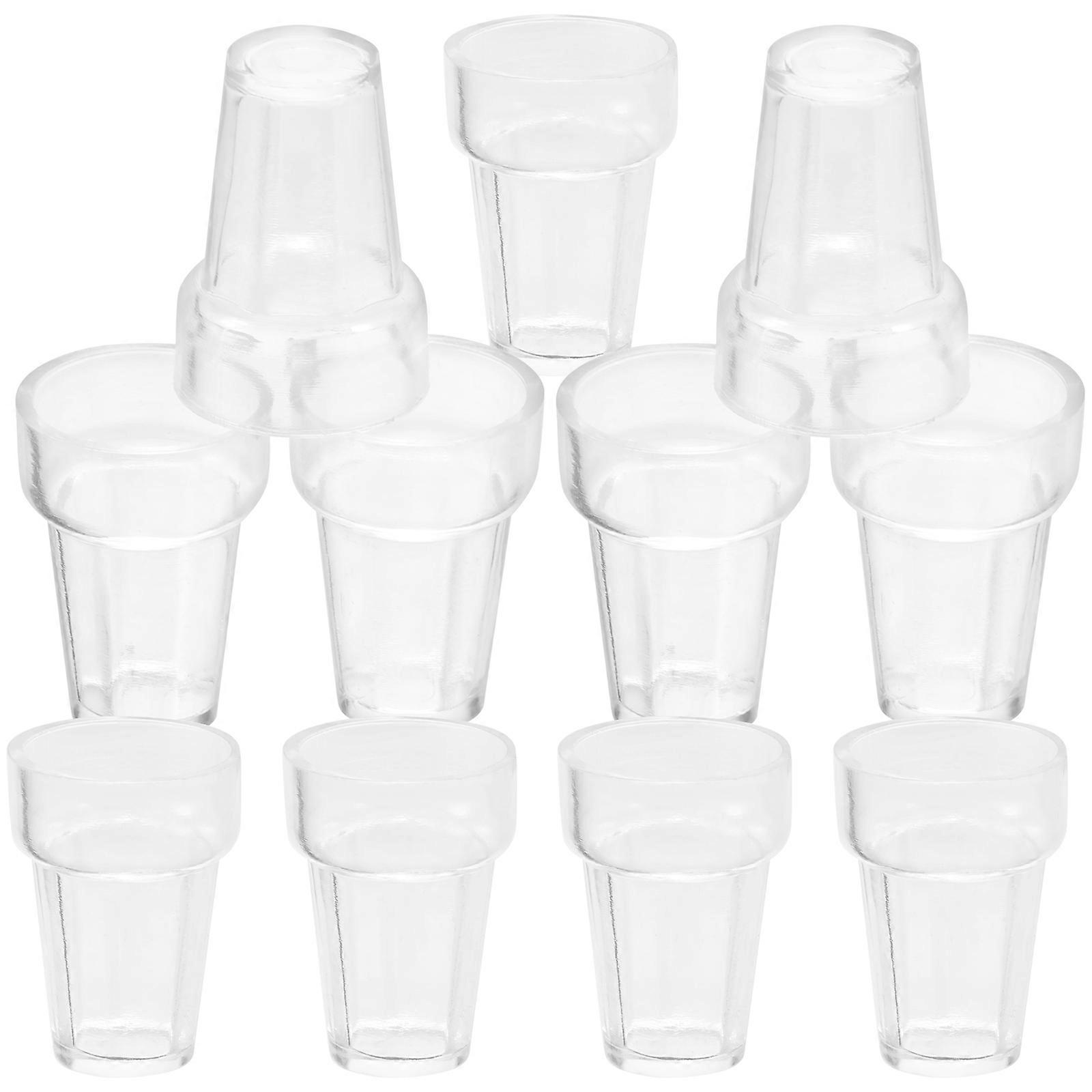 12pcs Doll House Cups Plastic Mini Transparent Mousse Ice Cream Cups