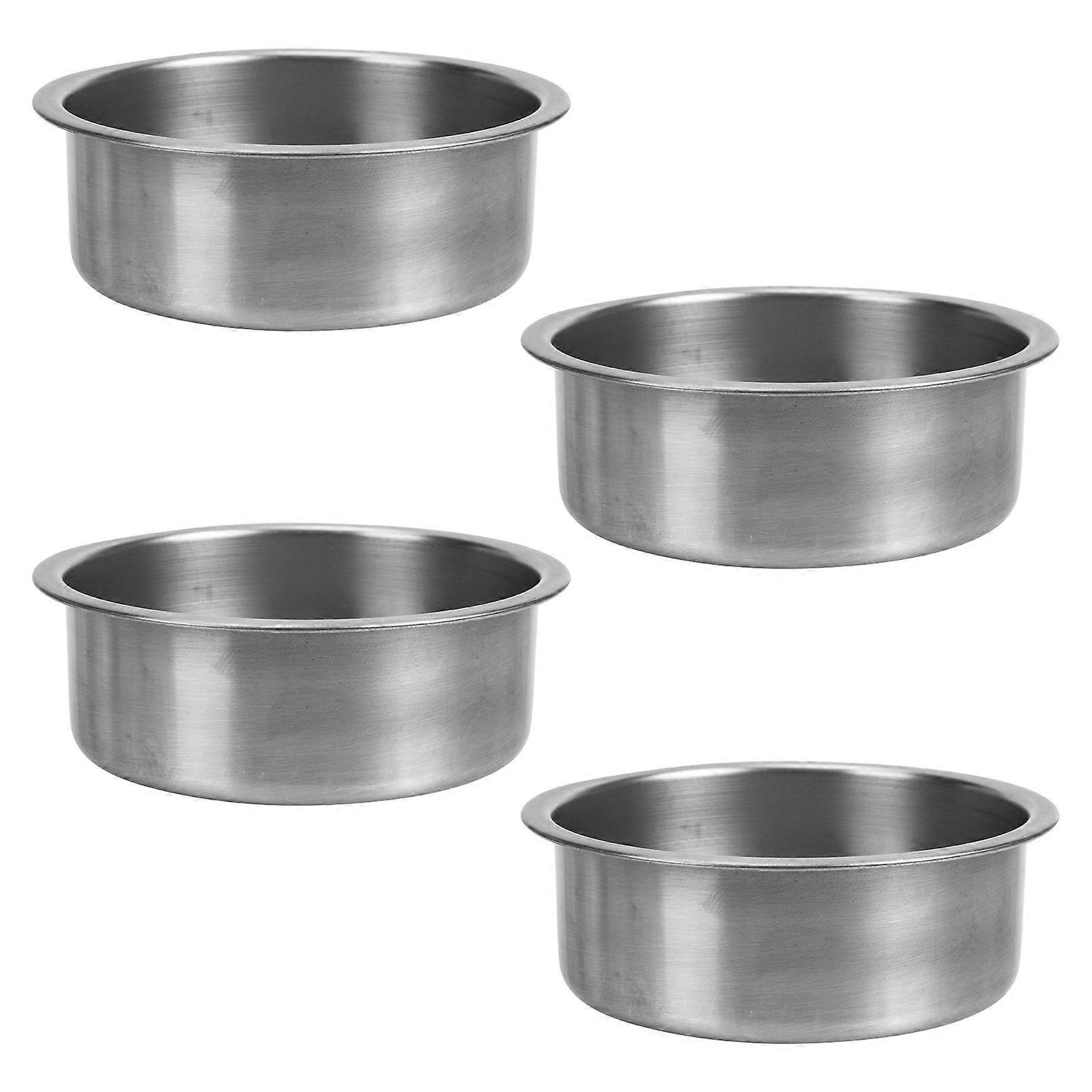 Practical Soup Basin Made of Stainless Steel for Home Use Silver 4pcs