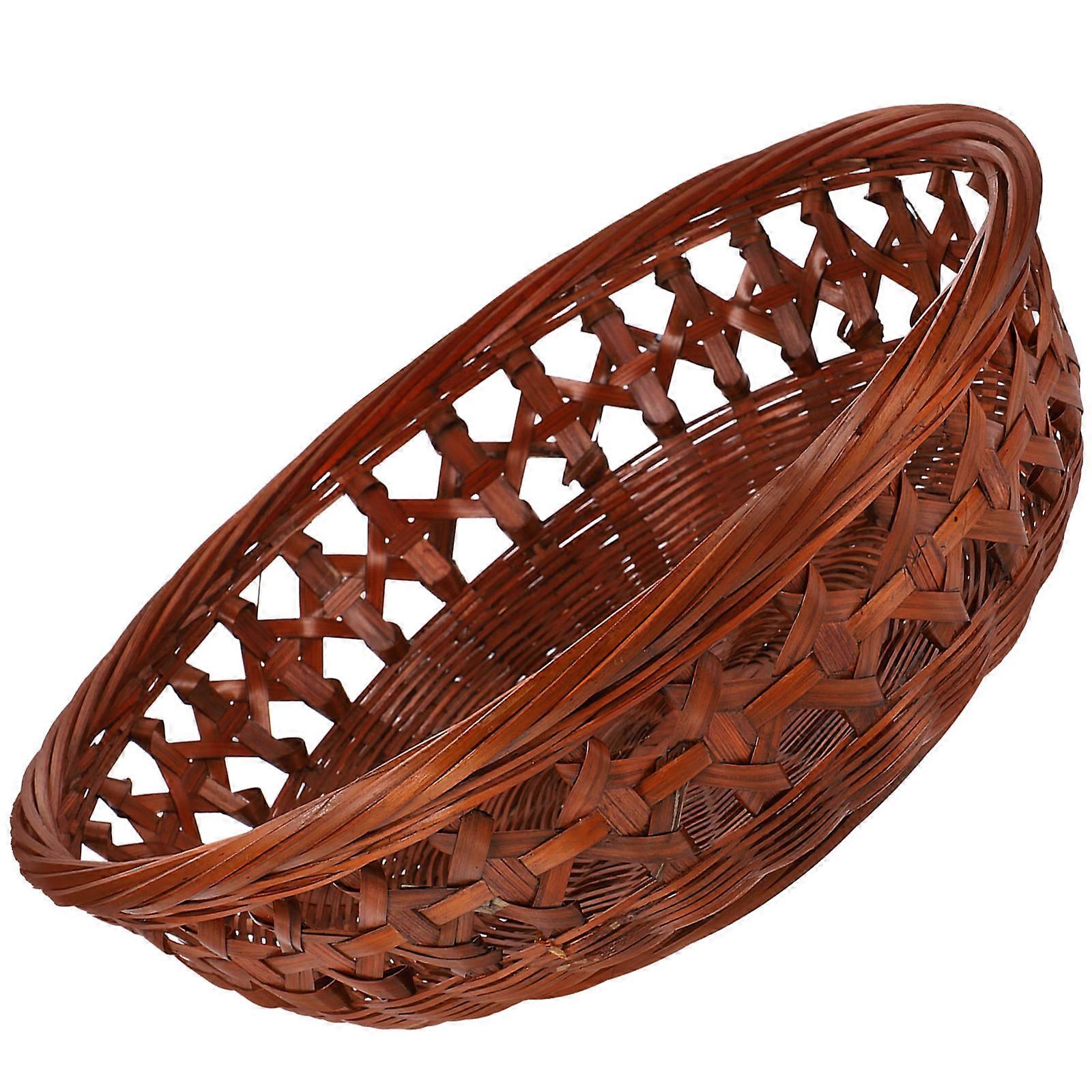 Bamboo Woven Basket for Storage Use 1Pcs Fruit Storage Container