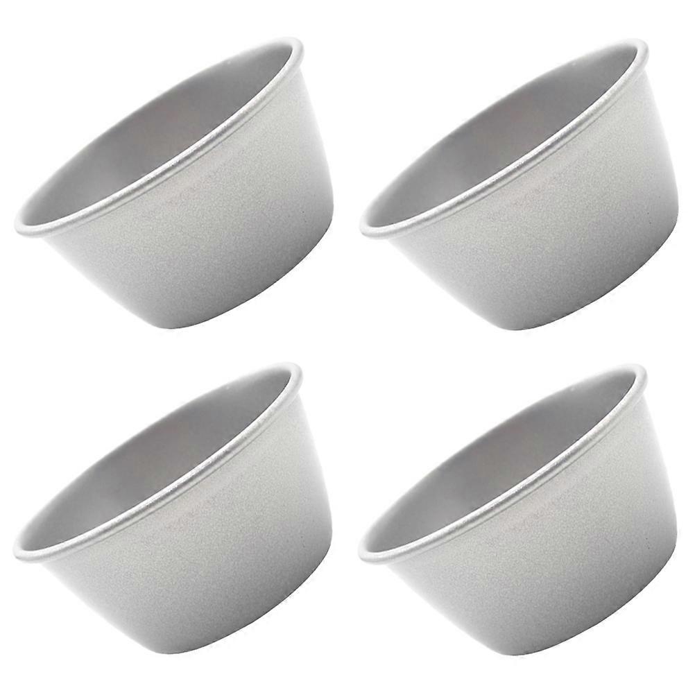 Portable Baking Mold Set For Families And Friends Cake Moulds In Silver Steel For Baking And Dessert Making 4Pcs