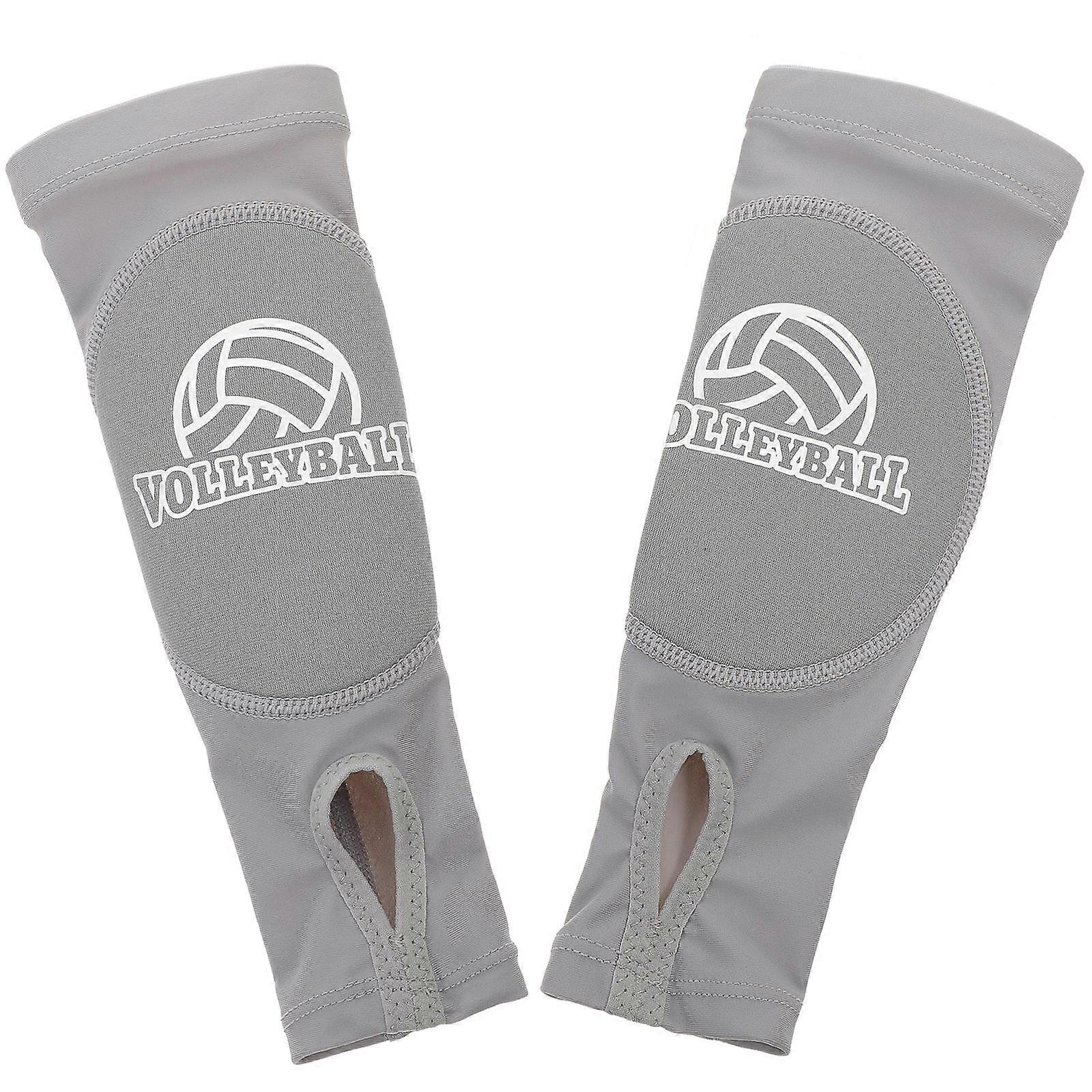 Sports Arm Sleeves 1 Pair Designed For Teenagers With Grey Material Offering Muscle Fatigue Reduction During Games