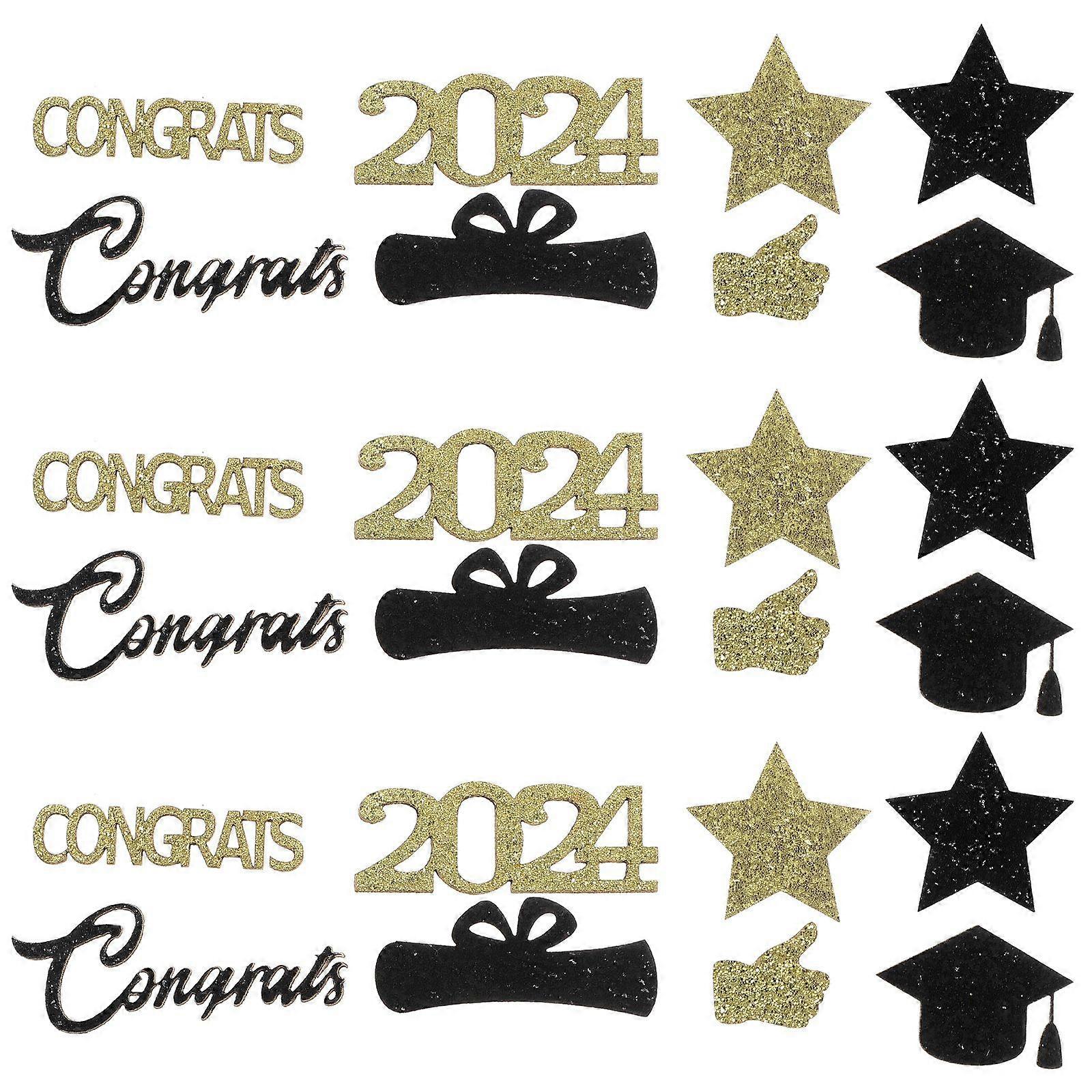 1 sac de décorations de graduation 2024 Félicitations confettis Table centre de table fournitures de fête