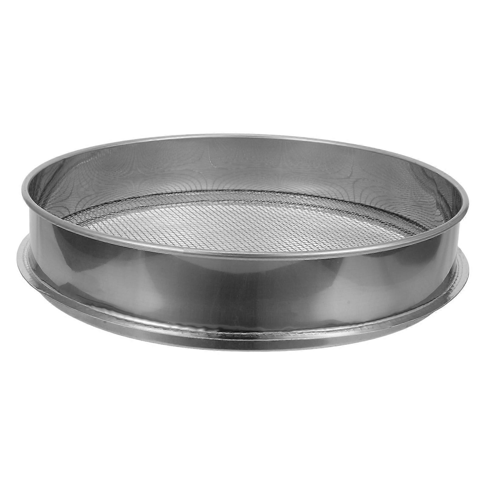 Stainless Steel Garden Sifter Soil Sieve with Mesh, Ergonomic Design, Versatile Durable Tool for Gardening, Construction and Lab Work