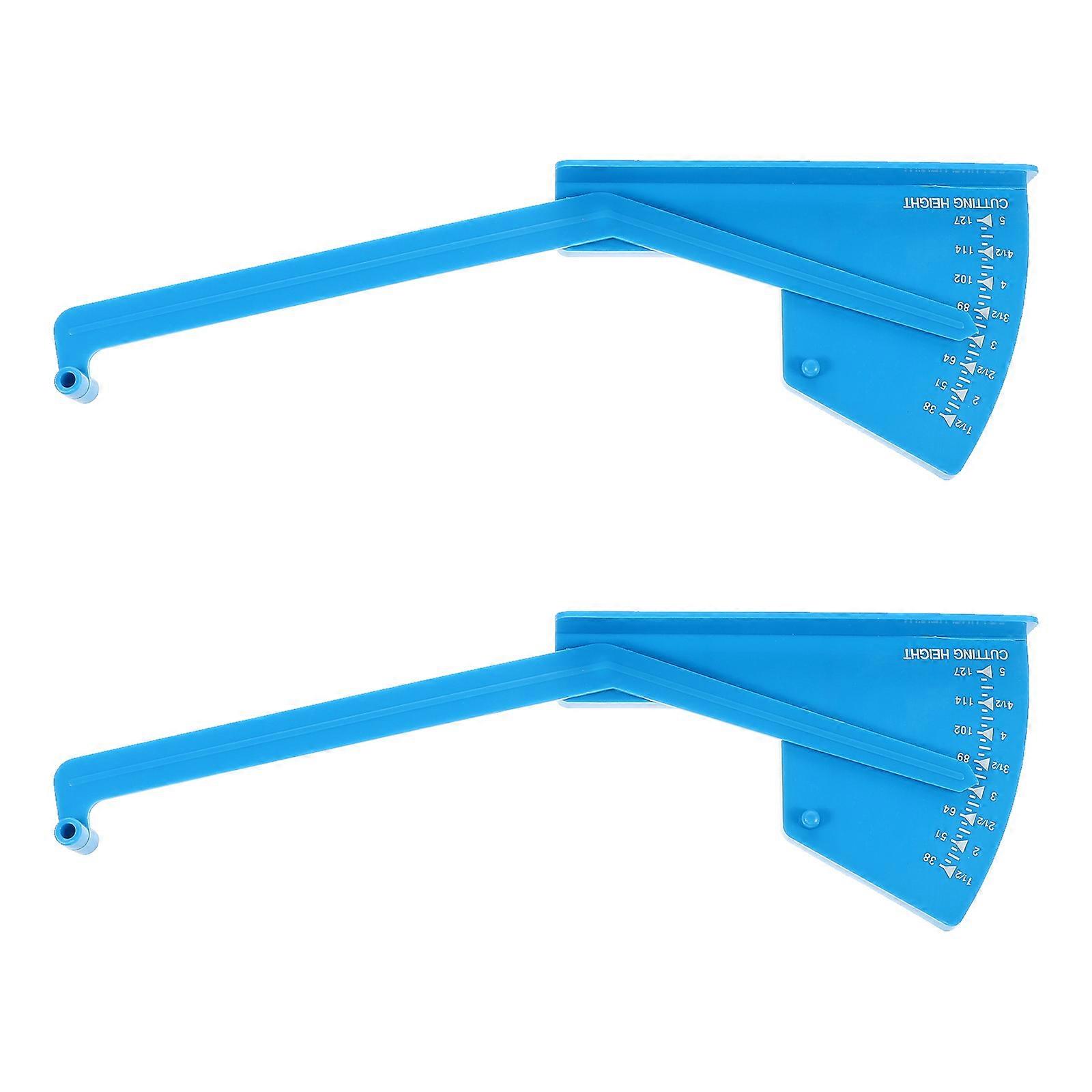 Measuring Tool 2Pcs Lawn Grooming Measure Tools For Garden Maintenance Rectangular ABS Blue