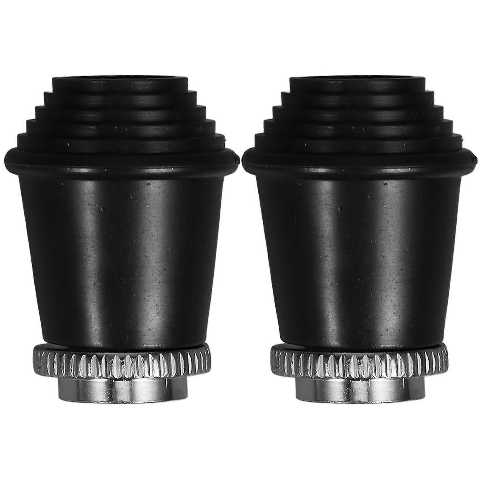 2pcs Drum Kit Gamba Filettato Pad Antiscivolo Gomma Piede Pad Grancassa Gamba Copertura Accessorio