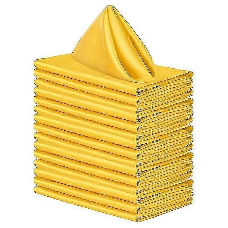 12-Pack 12" Cotton Blend Washable Kitchen Napkins - Reusable for Dining