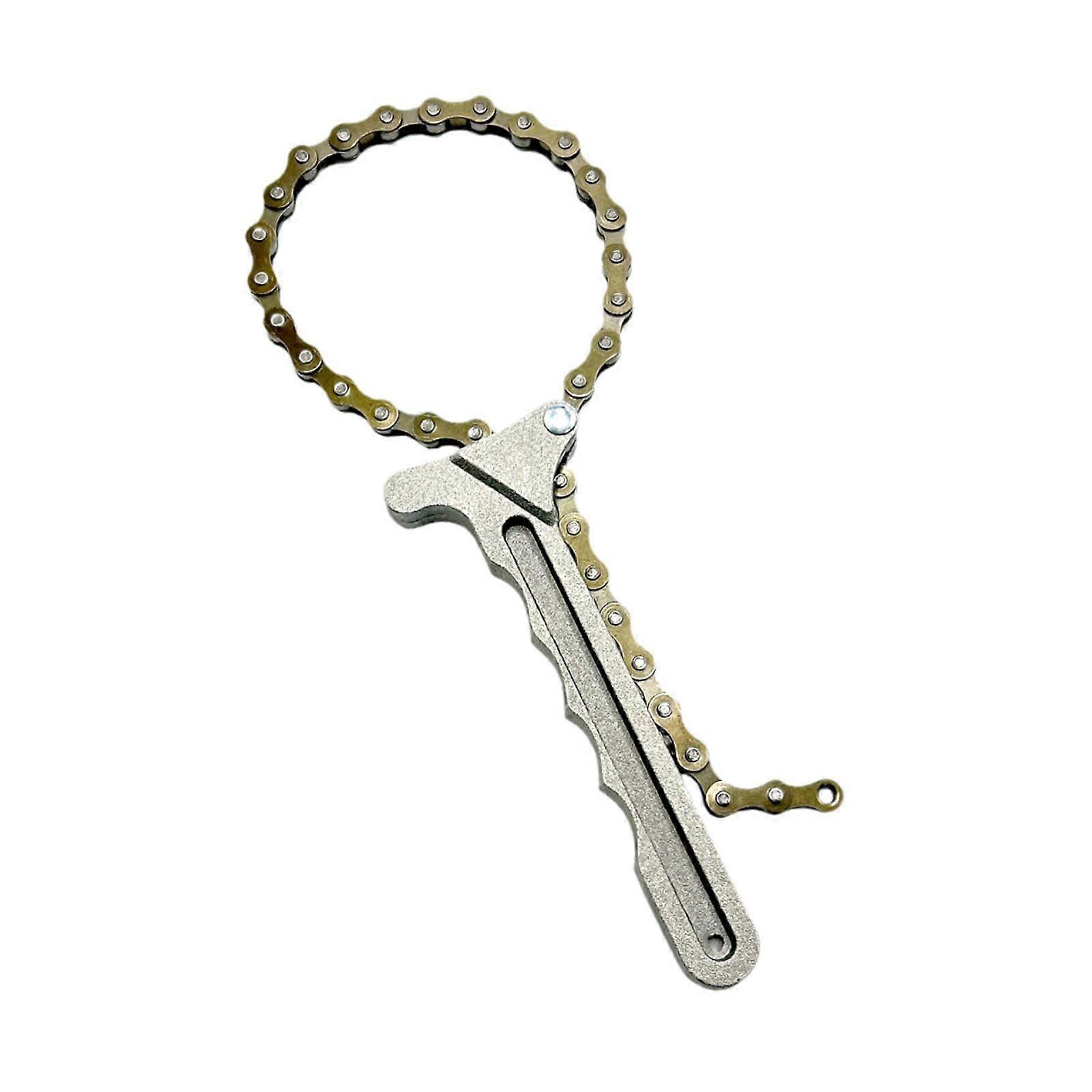 Chain Wrench Heavy Duty Metal Construction Compact Multipurpose Tool For Versatile Use