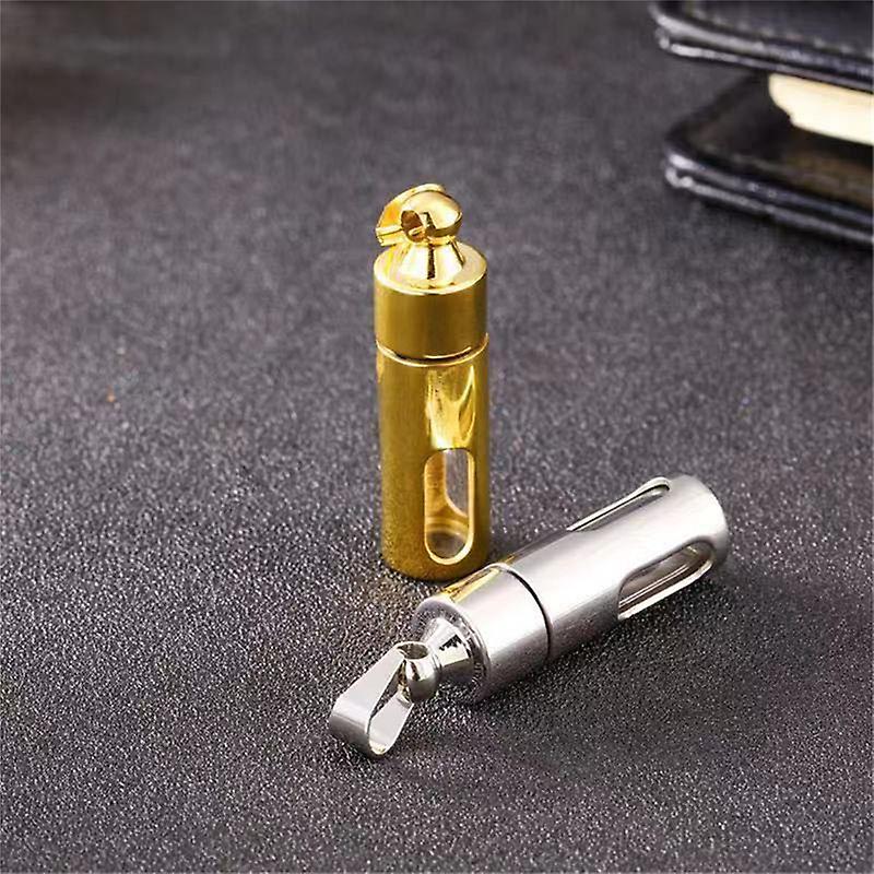 Titanium Storage Bottle Perfume Cylinder Tube Ashes Urn Cremation Pendants
