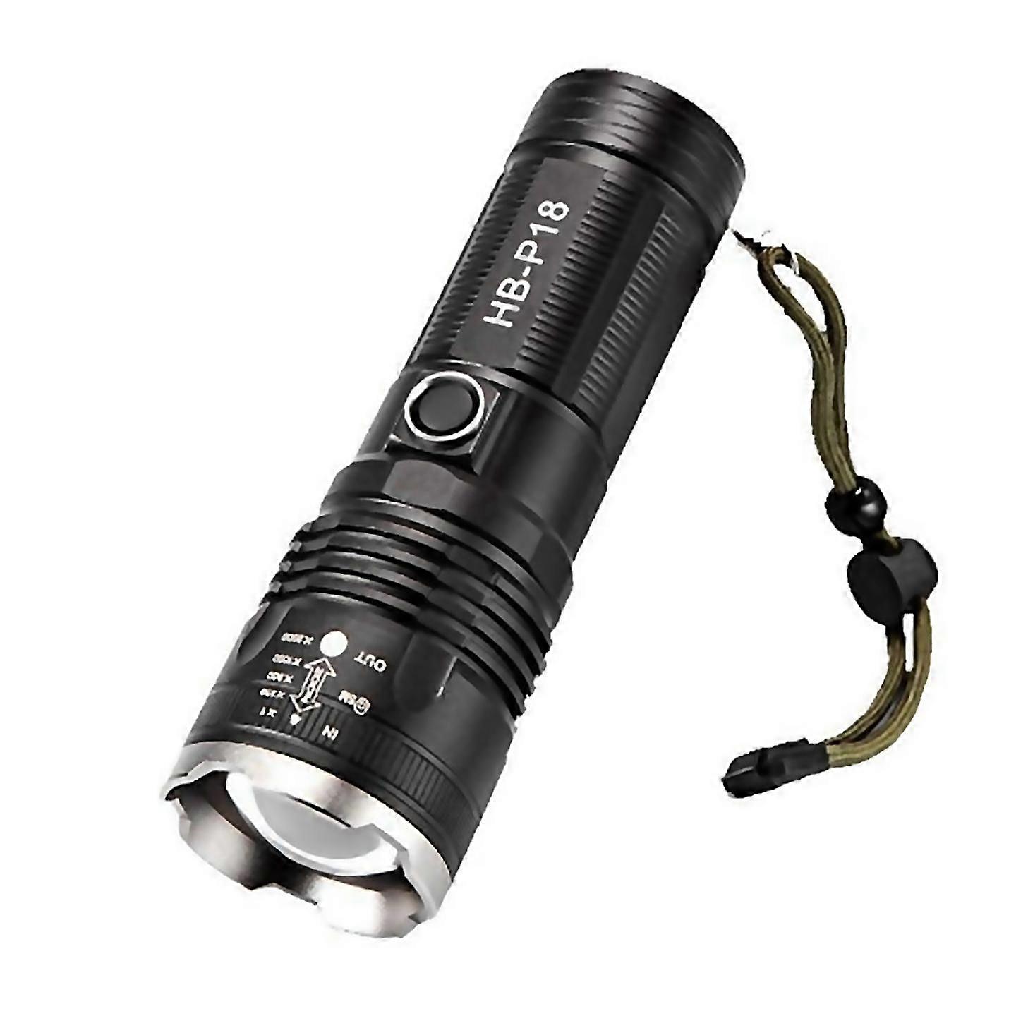 For outdoor portable strong light led flashlight waterproof flashlight zoom longrange flashli