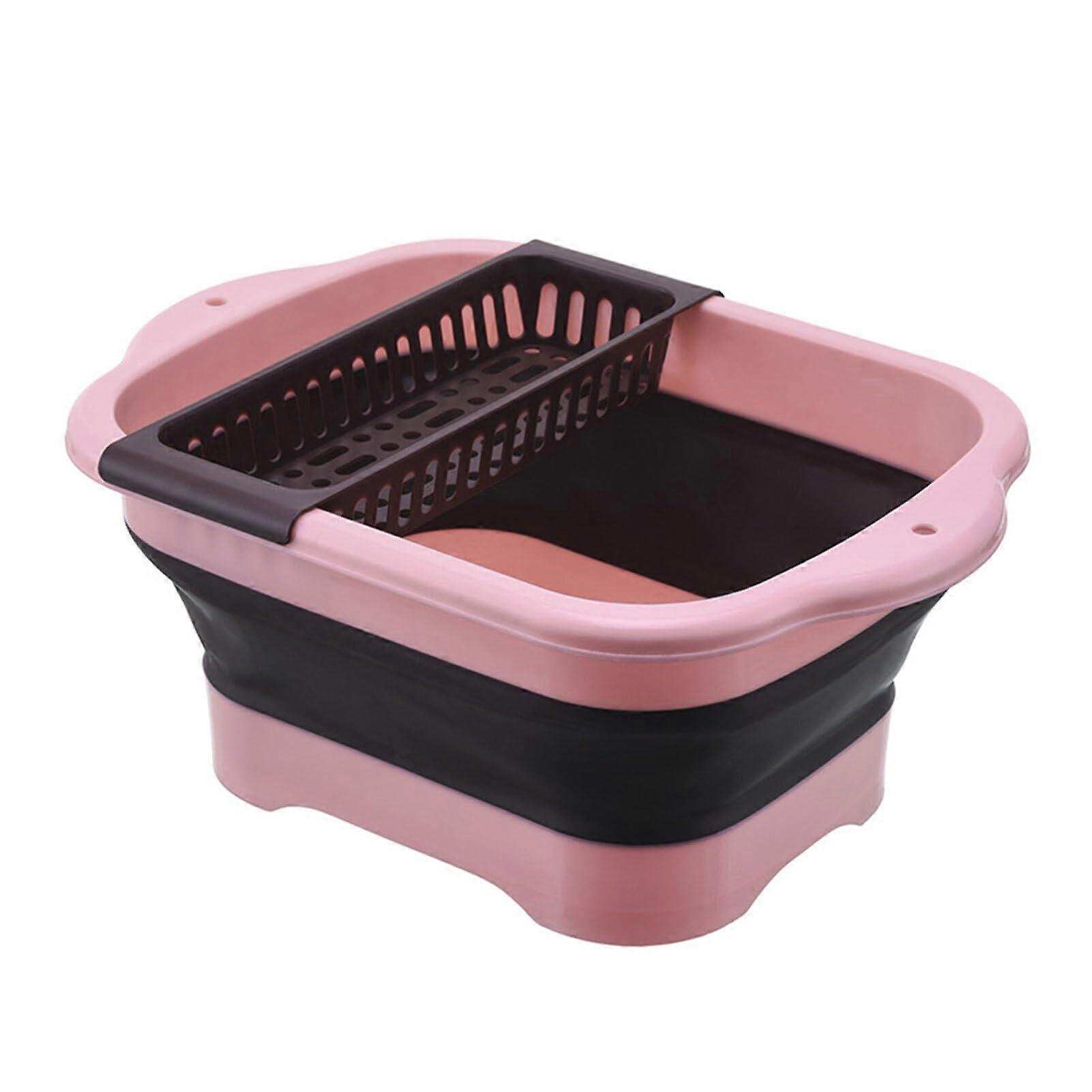 Hanging Vegetable Basket With Drainage Function Easy To Clean And Empty Large Capacity Deep Grooves For Utensils Pink