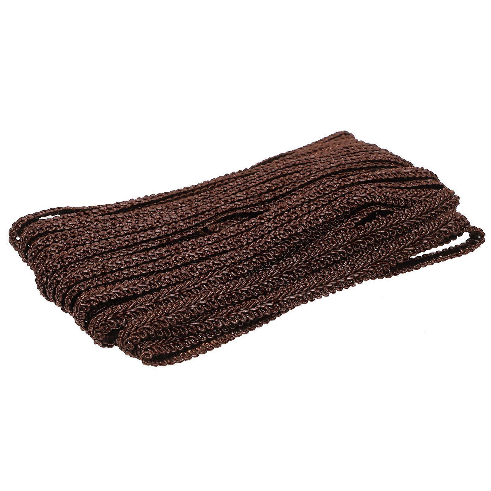Fringe Trim for Sewing Applications Coffee Polyester Material 1Roll