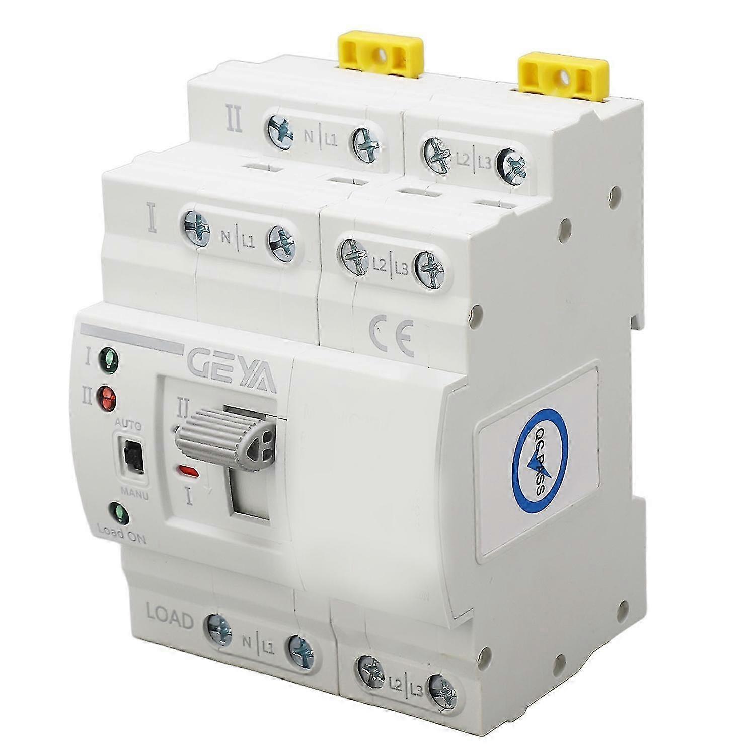 4P 63A Dual Power Automatic Transfer Switch Quick Response PC ATS 110VAC Changeover Switch