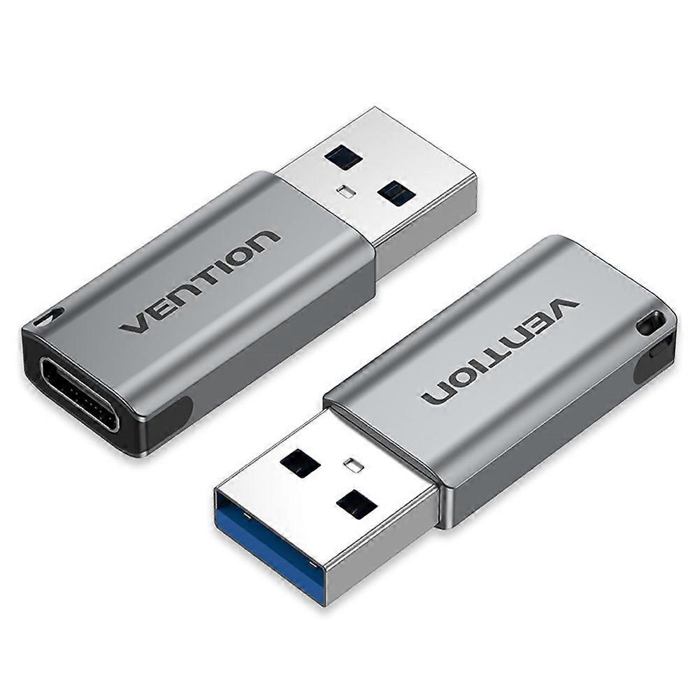 VENTION CDP Series USB3.0 USB-A Male to USB-C Female Adapter Aluminum Alloy OTG Converter with Lanyard