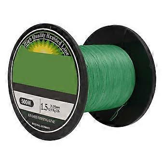 Filo da pesca intrecciato a 4 fili, elasticità zero, 500 m, ultra resistente, verde, per la pesca in mare.