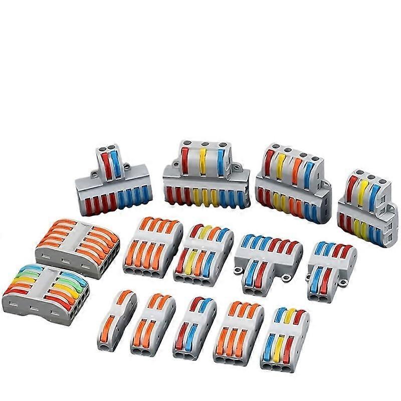 In Multiple Out Pushin Electrical Wire Connector Terminal Block Fast Wiring (SPL93) 10 PCS