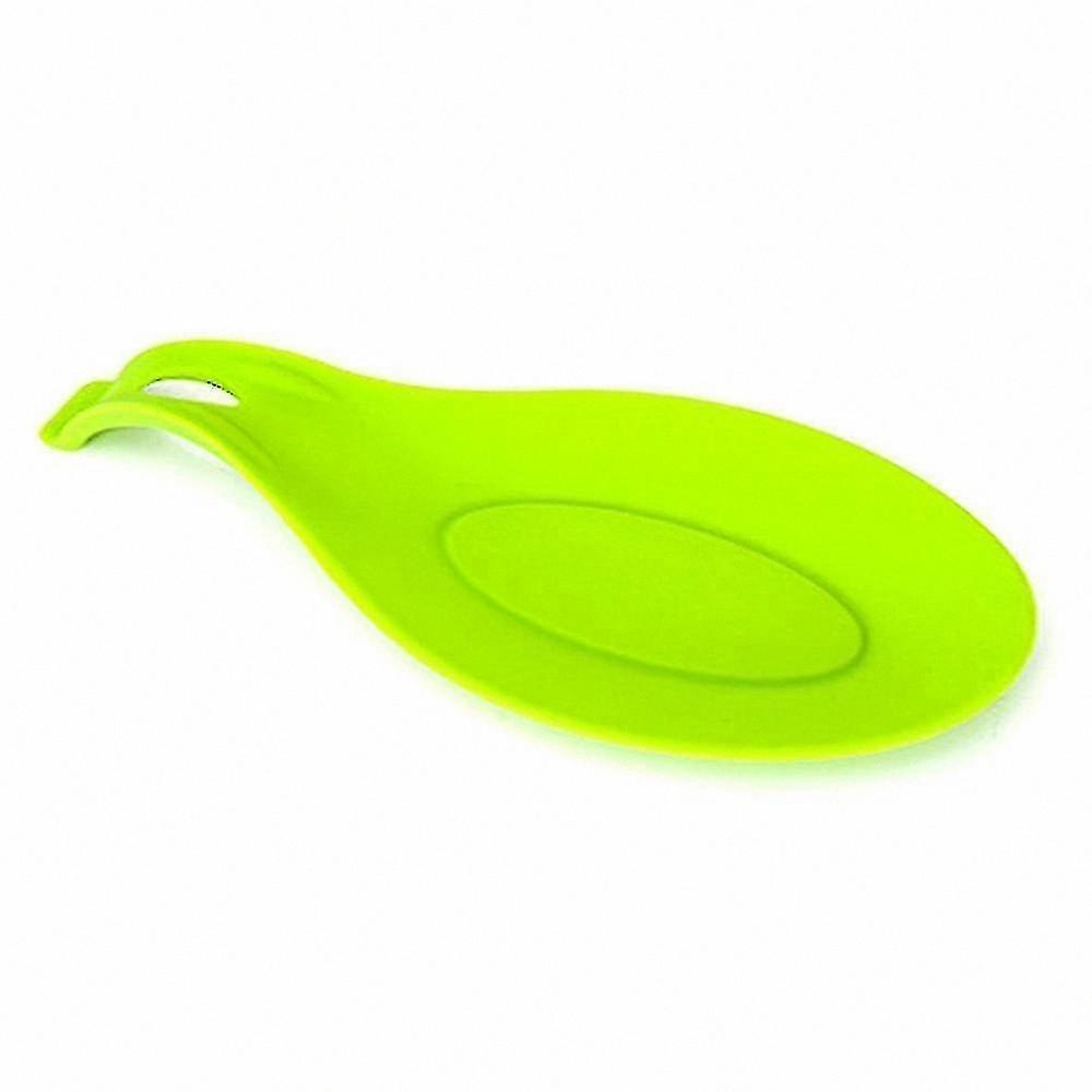 Silicone Kitchen Mat with Spatula Tool, Spoon Rest, and Plate Rack, Green