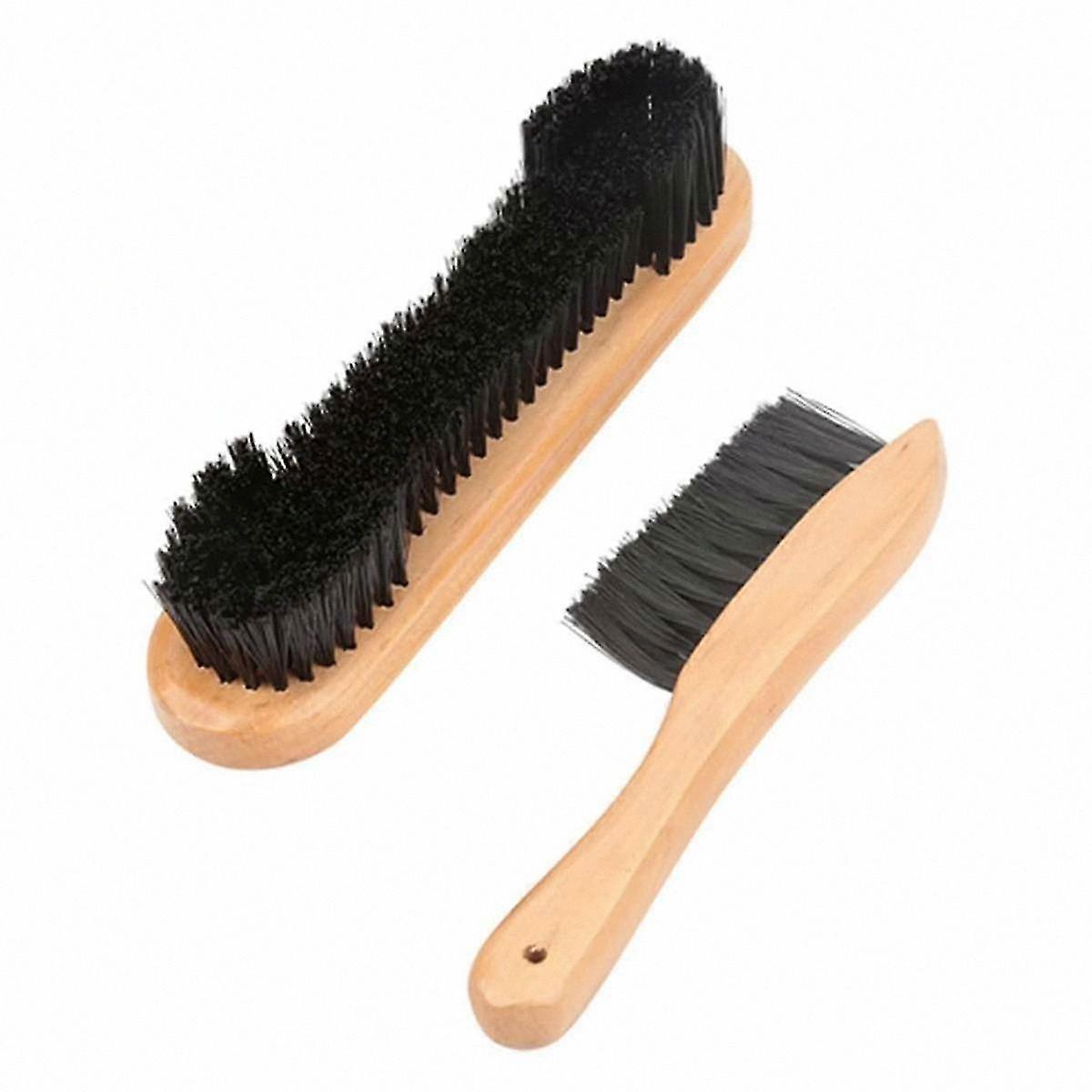 2-Piece Pool Table and Rail Cleaning Brush Set for Billiards Maintenance