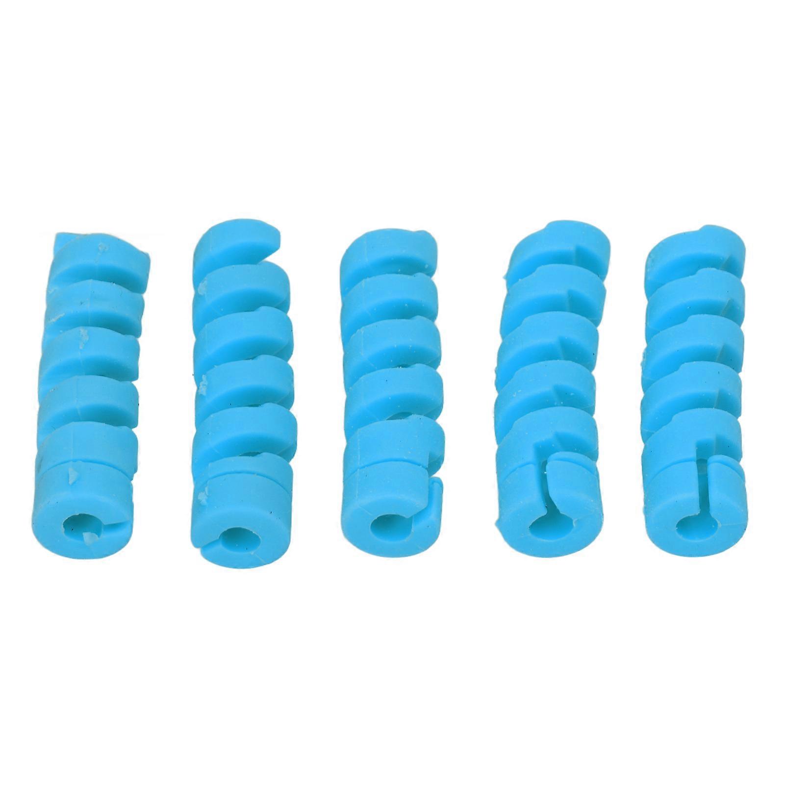 CANSUCC 5Pcs Blue Bicycle Frame Protective Sleeve 35mm x 9mm