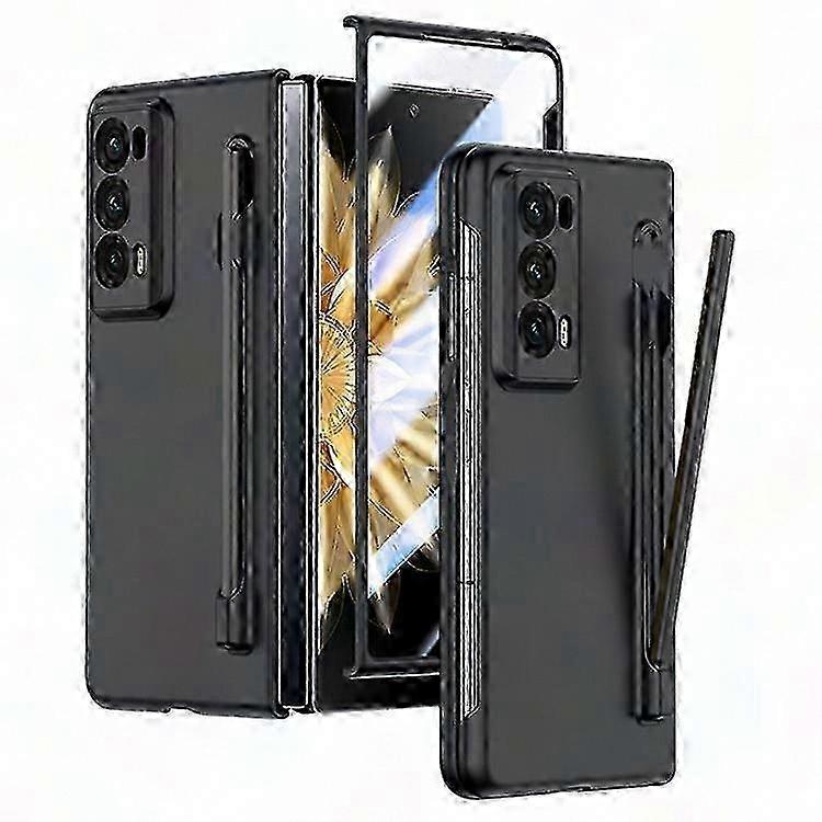 Capa Honor Magic V2 5G com Vidro Temperado & Stylus - Capa de Toque de Pele