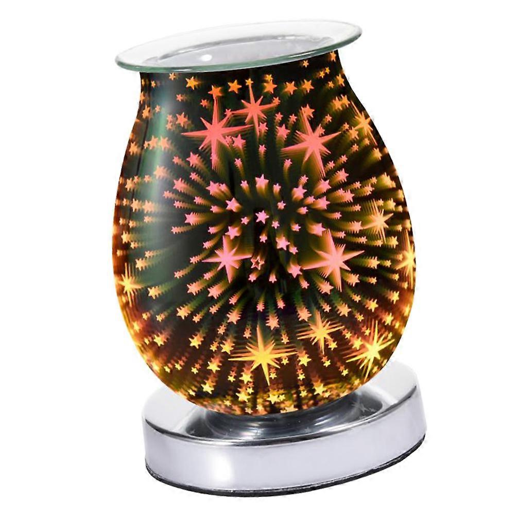 Aromatherapy Light Star Wax Melt Warmer for Study Assorted Color Plastic Glass Night Light 1Set