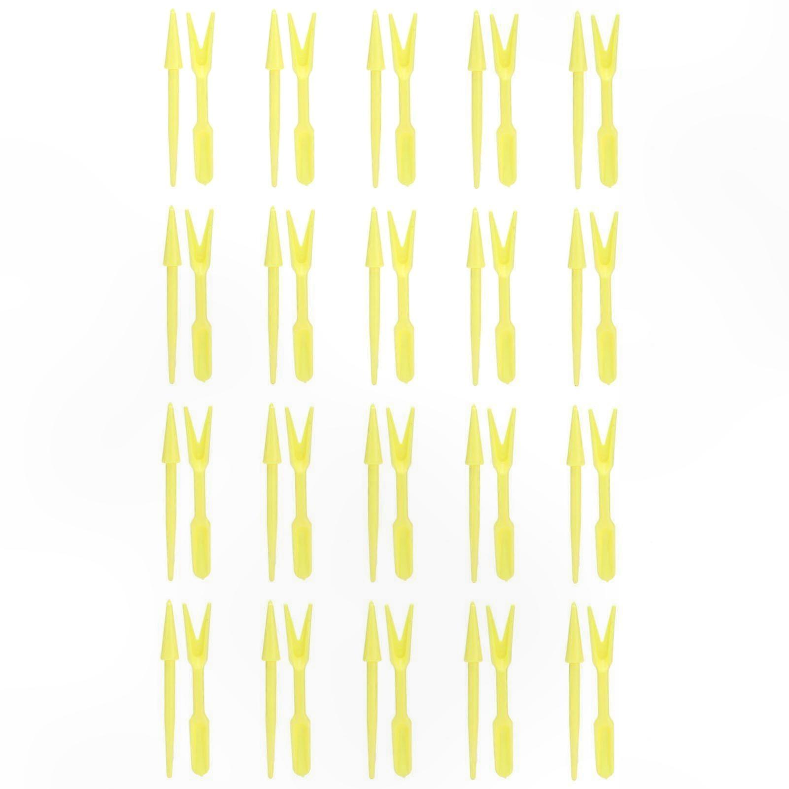 20 Sets Portable Seed Planter with Strong Practicality for Vegetable Planting Yellow