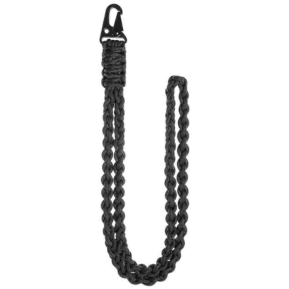 Polyester Climbing Rope Braided Necklace Strap with Clasp for ID Badge Holder Whistle Camera, Folded Length: 56cm